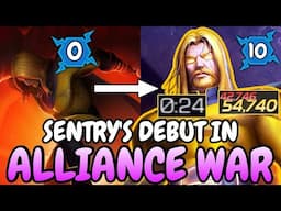 RANK 3 SENTRY GOES TO ALLIANCE WAR: The Craziest Rollercoaster Ride of a Debut! | Mcoc