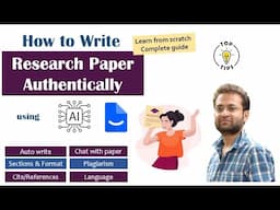 How to write a research paper using AI? Best AI tool to write research paper (step by step guide).