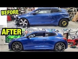 Rebuilding a salvage VW Scirocco R in 10 mins