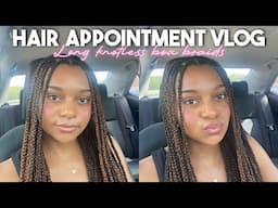 hair vlog: come get knotless box braids with me