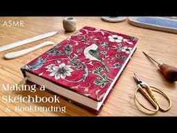 ASMR ⎪ Making a Sketchbook and Bookbinding + Relaxing Art Video ✨ DIY