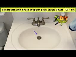 Bathroom sink stopper plug stuck down - DIY fix