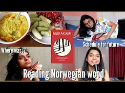 Reading Norwegian wood and answering your questions! 📚✨