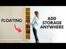 Building A SPACE SAVING Floating Bathroom Cabinet