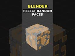 Blender: Select Random Faces #blender #3d #blender3d