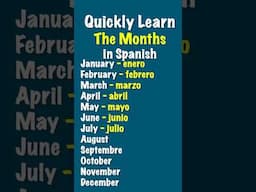 Months of the Year in Spanish | Spanish Lessons #spanishlessons