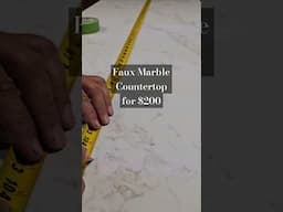 Fake marble countertop for a FRACTION of the cost! #diy #marblecountertops #fauxstone #fauxstone