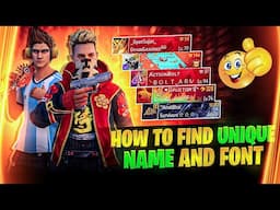 How to find Dangerous & unique Names For Free Fire 🔥 best name for free fire 🔥 name change 🔥