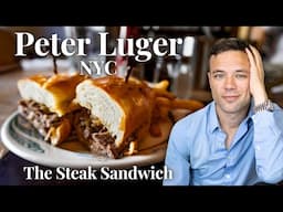 Eating the Peter Luger Steak Sandwich. It was MEDIOCRE! NYC