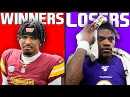 WINNERS AND LOSERS OF THE NFL DIVISIONAL ROUND (COMMANDERS WIN + RAVENS LOSE)