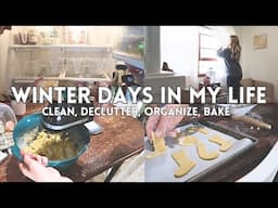 Productive + Cozy Days in my Life | Tidying, Fridge Clean + Organize, Baking Cookies Vlogmas Day 9