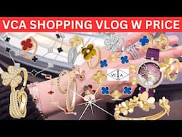 VCA SHOPPING VLOG W PRICE | Van cleef and arpels alhambra reversible ring, 7 flower frivole bracelet