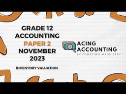 Inventory/ Stock Valuation Memo | Accounting Grade 12 | Nov 2023 Paper 2 | Acing Accounting