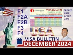 USA Visa Bulletin December 2024, NVC Processing Times, F1 F2A F2B F3 F4, Immigration News