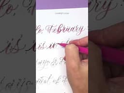 "Love is in the Air" Written in Calligraphy ✨ Get Worksheets in Calligraphy Skool #calligraphy #asmr