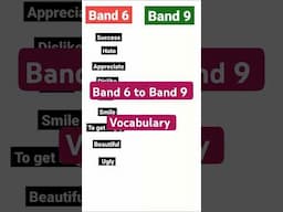 Band 6 to Band 9 Vocabulary Conversion #ieltsvocabs #vocabulary