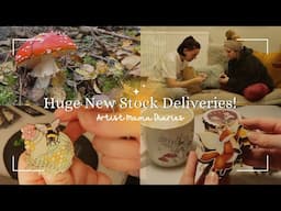 SO MANY New Stock Deliveries & Upping My Market Game 📦 | Artist Mama Diaries 🐻🌿 | Studio Vlog 🍄