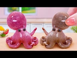 Best Of Seafood Compilation 😍 Miniature Baby Octopus with Korean Spicy Sauce 😍 Tina Mini Cooking