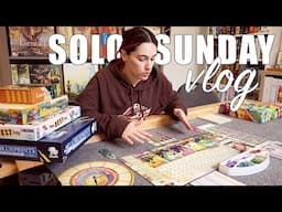 Solo Sunday Board Game Vlog! | Trekking Through History, Blueprints Of Mad King Ludwig & more!