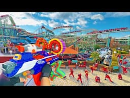 Nerf War | Amusement Park Battle 105(Nerf First Person Shooter)