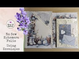 How To Make A No Sew Ephemera Folio Using Envelopes ~ Winter Junk Journal Ideas