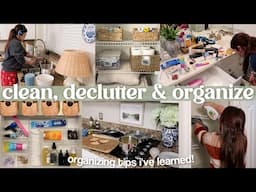 CLEANING, DECLUTTERING AND ORGANIZING | decluttering motivation, clean with me and organization tips