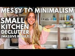 Keeping ONLY What We've Used in the PAST 8 WEEKS! | SMALL KITCHEN DECLUTTER WITH ME 2024