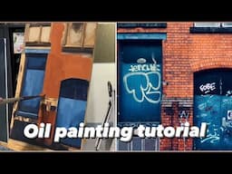 HOW TO START A PAINTING???| urban landscape-demo[ oil painting tutorial]