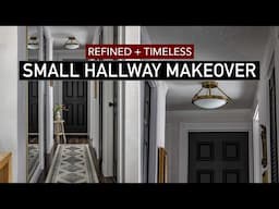 EXTREME SMALL HALLWAY MAKEOVER - lime wash paint, DIY artwork, decor ideas