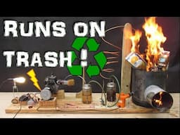 How to Run a Generator on Trash!  (Gasifier Pt 2) Experiment