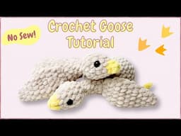 Easy No-Sew Crochet Goose ( Step by step) | Free Amigurumi Animal Pattern