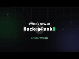 HackerRank's October Release!