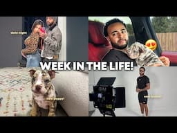 WEEK IN OUR LIFE VLOG!! (NEW PUPPY, SURPRISE DATE, OUR NEW BRAND + MORE!!)