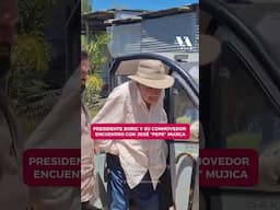 El presidente #GabrielBoric visitó al ex mandatario #PepeMujica en delicados días para su salud❤️‍🩹