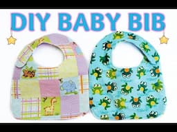 How To make a Baby Bib DIY Perfect Handmade Baby Shower Gift! Easy!