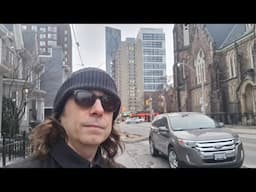 Toronto LIVE: Exploring Downtown On A Super Windy Monday During Sundown