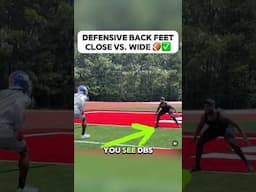 When DBs should have CLOSE vs. WIDE FEET