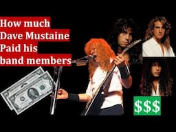 How much Mustaine paid his band members - Chris Poland, Marty Friedman, Nick Menza, Dave Ellefson