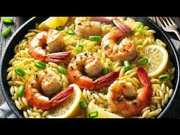 One-Pan Shrimp and Lemon Orzo Recipe | Easy, Creamy, & Delicious