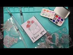 Diamond Press Mega Watercolor Autoship #2: "Love" Card Tutorial! Quick and Pretty!