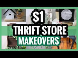 $1 DIY HOME DECOR | $1 FURNITURE THRIFT FLIPS | TRASH TO TREASURE DIY DECOR!