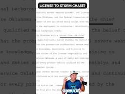 Storm Chasing Licenses in Oklahoma? What exactly is in this New Proposed Bill?