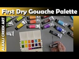 Fill a Dry Gouache Palette With Me!  Using ShinHan Gouache to make a dry palette for traveling.