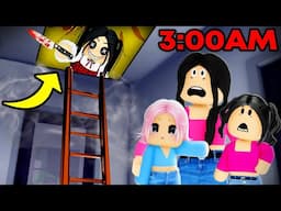 CREEPY GUY was SPYING on us at 3AM in ROBLOX BROOKHAVEN!