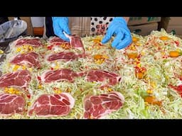 japanese street food - OKONOMIYAKI お好み焼き