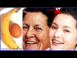 80 years old woman look young forever completely with banana egg/ younger looking skin home remedies