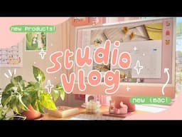 STUDIO VLOG ✿ unboxing M1 iMac, NEW PRODUCTS, my birthday, and other life things!