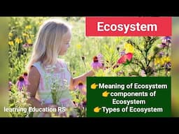 Ecosystem ll Meaning, components and types of Ecosystem ll Artificial and Natural Ecosystem