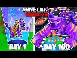 I Survived 100 Days as a COSMIC TIGER in HARDCORE Minecraft