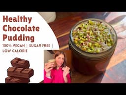 Low Calorie Sugar Free Vegan Chocolate Pudding | Healthy Dessert or Snack Recipe for Weight Loss